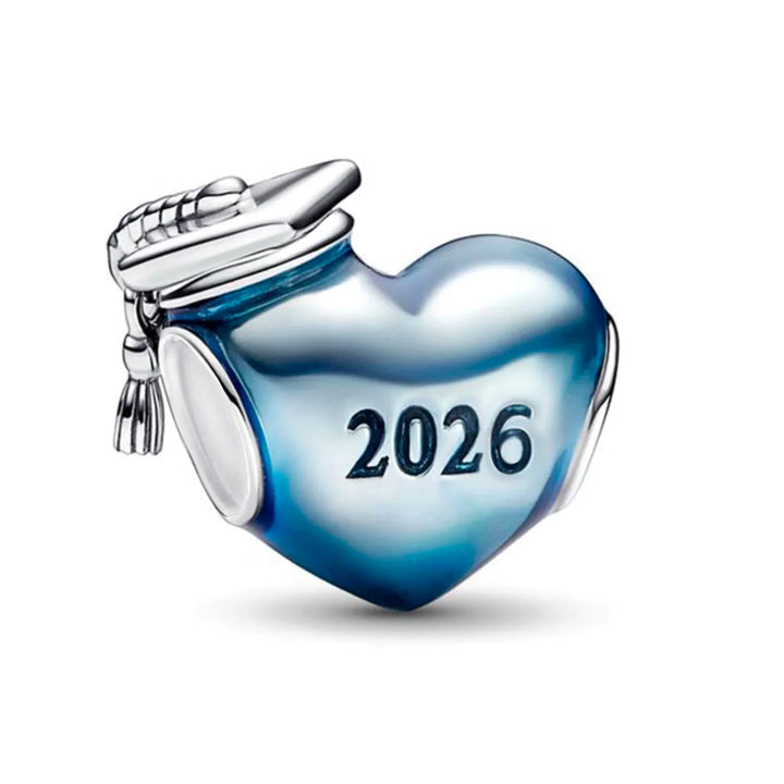 Přívěsek – Promoce 2026 s modrým srdcem – Perla Čech