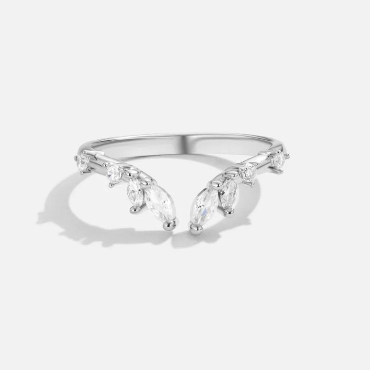 Prsten Lily Crystal Silver Vine