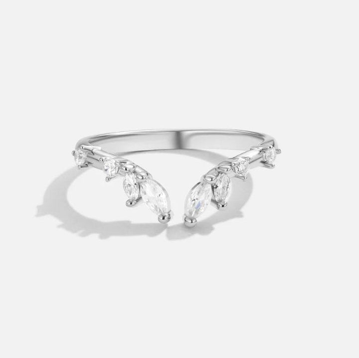 Prsten Lily Crystal Silver Vine