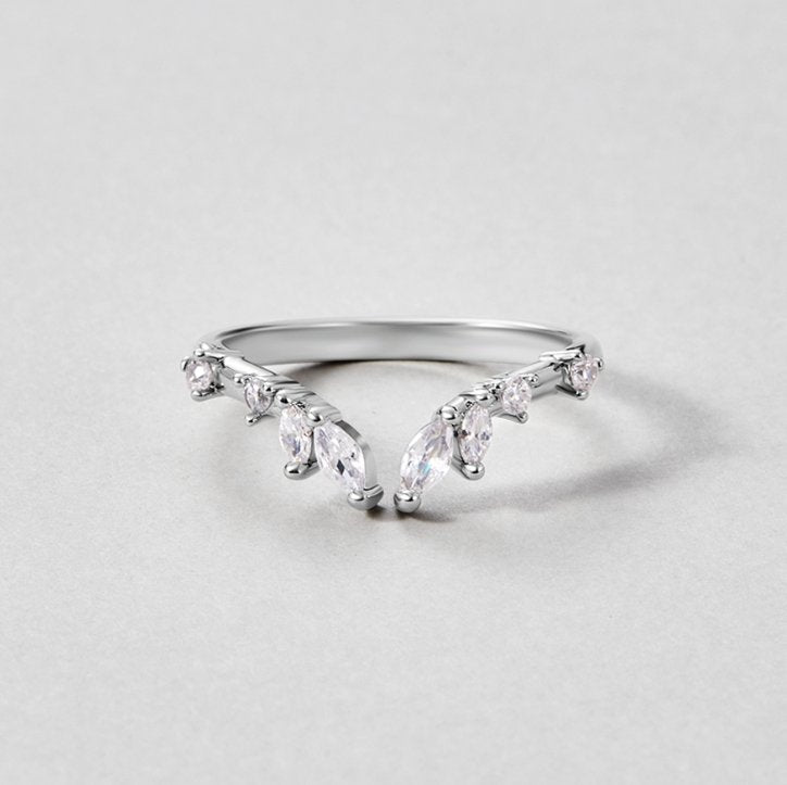 Prsten Lily Crystal Silver Vine