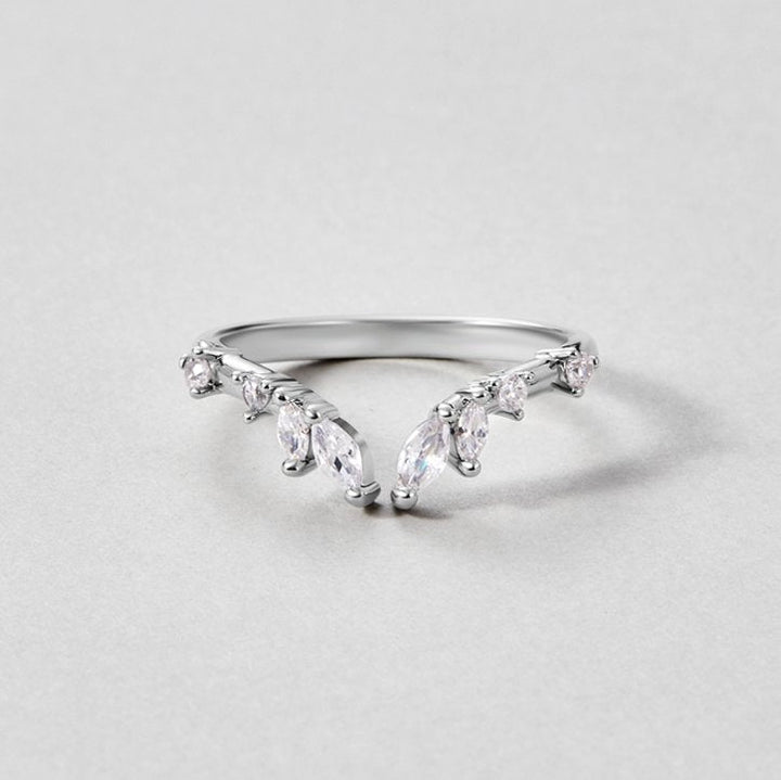 Prsten Lily Crystal Silver Vine
