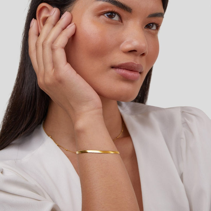 Zlatý náramek Sarya Snake Chain